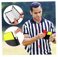 Portefeuille de formation pour arbitre de football de haute performance avec cartes rouges et jaunes