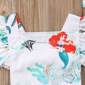 ชุดรอมเปอร์โพลีเอสเตอร์ลาย<span class=keywords><strong>นาง</strong></span>เงือกสำหรับเด็กทารกชุดบอดี้สูทเด็กวัยหัดเดิน1ชิ้นป้ายแบบสั่งทำ - Product Image 4