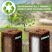 Papier d'emballage recyclable en nid d'abeille de Chine 15''x328' Remplace le film bulle pour l'emballage de déménagement et d'expédition