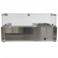 Machine à hot-dogs et chauffe-oden 2-en-1 en acier inoxydable certifiée CE 220V, 7 rouleaux, économe en énergie, facile à nettoyer