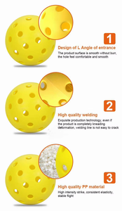 26 lỗ trong nhà & 40 lỗ ngoài trời TPE màu xanh lá cây pickleball bóng làm bằng vật liệu PE - Product Image 5