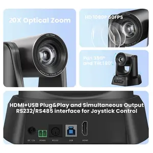 מצלמת וידאו PTZ זום 20x טונגוו מצלמת ועידות HD-MI/USB מעולה עבור ועידות וידאו בסטרימינג בשידור חי