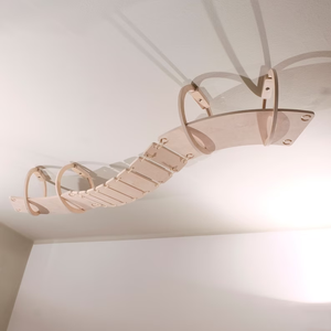 Estante moderno <span class=keywords><strong>de</strong></span> lujo para colgar en la pared para gatos, plataforma para saltar, muebles <span class=keywords><strong>de</strong></span> madera para tiendas <span class=keywords><strong>de</strong></span> <span class=keywords><strong>mascotas</strong></span> con patrón <span class=keywords><strong>de</strong></span> animales, estante para gatos - Product Image 4