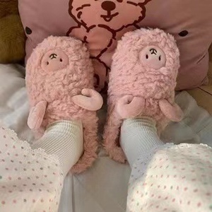 Chausson d'intérieur en peluche pour femme et <span class=keywords><strong>homme</strong></span>, animal et <span class=keywords><strong>mouton</strong></span> mignon, pour l'hiver - Product Image 4