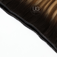 U Glamour 2026 Nouvelle Tendance Cheveux Européens Véritables Couleur Piano Balayage Racine Colorée Trame Papillon Pleine Longueur Extensions de Cheveux Humains