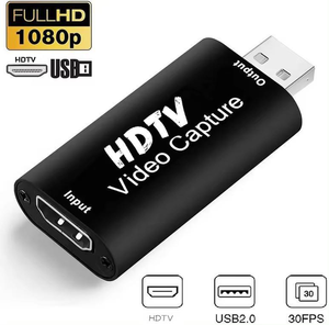 Carte de capture vidéo HDTV 4K USB 2.0, dongle pour enregistrement de conférences en direct, éducation, compatible avec ordinateur portable, YouTube/<span class=keywords><strong>Facebook</strong></span>/streaming - Product Image 2