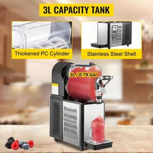 Boisson commerciale de style de machine de neige fondue du réservoir unique 290W de l'acier inoxydable 3L - Product Image 4