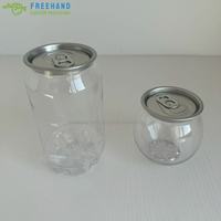 1000 pièces Personnalisable Jetable Recyclable 330ml Plastique PET Transparent avec Couvercle en Aluminium pour Soda Cold Brew Yogurt