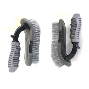 Car Wash Brush L Shaped 19x11x9cm <b>Plastic</b> <b>Wheel</b> Cleaning Tool For Car Tire - Product Image 2
