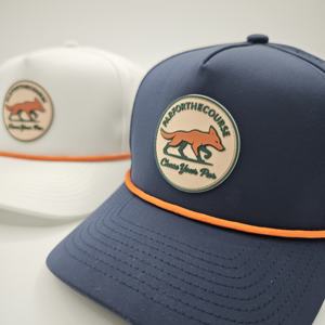 Casquettes de baseball et chapeaux de golf ajustables à 5 panneaux avec logo personnalisé, patch en caoutchouc, imperméables, en tissu Dobby Dot Argyle, avec couleurs personnalisées - Product Image 6