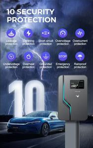เครื่องชาร์จรถยน<span class=keywords><strong>ต</strong></span>์ไฟฟ้าแบบติดผนัง 7kW-22kW, 230V/400V ได้รับการรับรองมาตรฐาน CE/TUV ชนิดที่ 2 OCPP1.6J IP65 หน้าจอ LCD 4.3 นิ้ว สำหรับใช้ในที่พักอาศัยและเชิงพาณิชย์ - Product Image 6