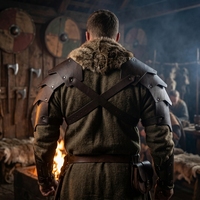 Armure médiévale à quatre couches, style viking nordique, accessoire de cosplay, en PU, ensemble d'armure unisexe pour adulte, en stock