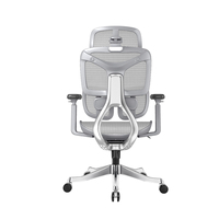 Chaise de bureau à dossier haut avec appuie-tête multi-positions, soutien lombaire indépendant et siège coulissant pour le bureau à domicile