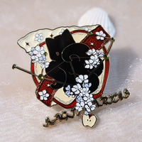 Vente en gros Conception personnalisée Conception de logo Conception mignonne Chat Épinglette en strass Épingles en émail personnalisées