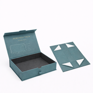 Boîte magnétique rigide pliable en matériaux recyclés de qualité supérieure avec laminage brillant pour l'emballage d'accessoires électroniques 3C, clavier, souris - Product Image 2