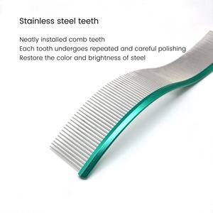 Baoli OEM <span class=keywords><strong>S</strong></span> forma mostra classe in acciaio inossidabile pettine per animali domestici efficiente grande cane gatto toelettatura capelli rifilatura per la finitura fare pettine - Product Image 4