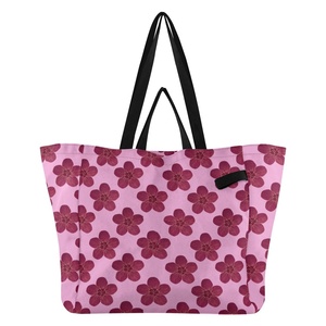 Hawaiian Tote <b>Bag</b> Pink Hau Flower <b>Large</b> Washable Aloha Tote <b>Bag</b> Handbags Shopping <b>Bag</b> Reusable Custom Hawaii <b>Canvas</b> Tote <b>Bag</b> - Product Image 1