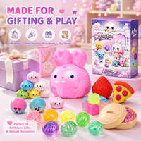 Lot de 25 jouets sensoriels TPR en forme de lapin, remplis de maltose, assortis, en boîte cadeau, pour la vente en gros
