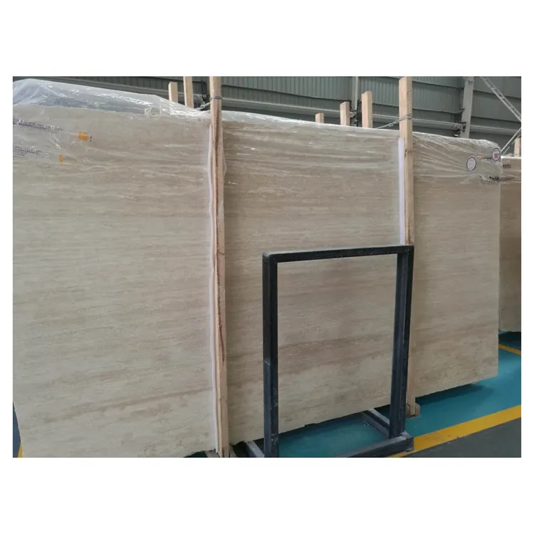 Roman Polished Beige Ivory Tile Flooring Cheap Natural Turkish Marble Stone Travertine Tile