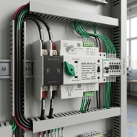 Commutateur de transfert automatique 2P 100A sur rail DIN, double alimentation ATS, sélecteur d'alimentation solaire et secteur 220V 50/60Hz