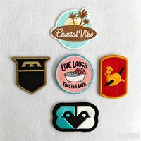 Patchs brodés personnalisés de haute qualité, sans MOQ, à coudre ou thermocollants, avec bordure découpée à chaud, mignons et adorables, pour sweats à capuche