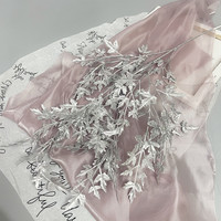 Hochwertige Silber künstliche Pflanzen Ahornblatt Weihnachts dekor Home Wohnzimmer Schreibtisch Romantik Party Hochzeit Urlaub Blume