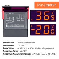 Vente chaude STC-1000 Contrôleur de Température Thermostat Incubateur Électronique Affichage Numérique Capteur de Température