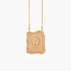 Elementi Vintage tarocchi carta apertura e chiusura collana farfalla renation Gate ciondolo con diamanti - Product Image 5