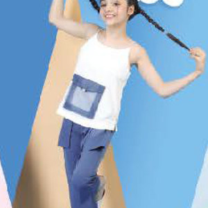 Conjunto de Ropa Casual para Niños, Pantalones de Color y Talla Personalizados con Top Blanco sin Mangas, Ropa de Verano, Precio Ajustable, Vestido para Niñas - Product Image 4
