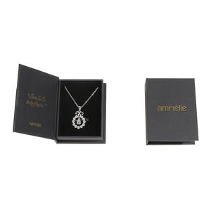 Boîte de rangement rectangulaire personnalisée avec logo, vente chaude, magnétique, pour emballage de colliers, bracelets, boucles d'oreilles et bagues - Product Image 3