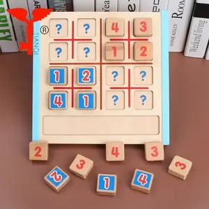 Número personalizado de aprendizagem educacional puzzle crianças crianças brinquedo de madeira sudoku jogo de lógica