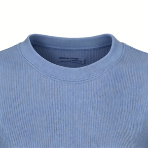 T-shirt côtelé doux de qualité supérieure pour <span class=keywords><strong>femme</strong></span> grande taille, col rond, manches longues, couleur unie, en maille, idéal pour le quotidien et la superposition - Product Image 6
