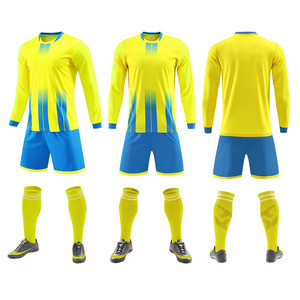 Pakaian Sepak Bola Latihan Lengan Panjang Versi Polos dengan Cetak dan Nomor untuk Pertandingan Musim Gugur - Product Image 2