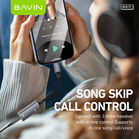 Câble d'extension pour écouteurs BAVIN AUX51 3,5 mm Type C 2 en 1 pour Android