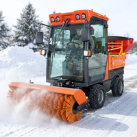 Balayeuse à neige 4x4 pour terrains accidentés avec tête de souffleur de neige optionnelle de 120 cm pour les zones de conteneurs portuaires