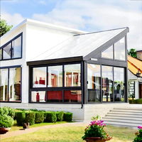 Porte coulissante extérieure en aluminium, design pliant, isolée thermiquement, pour véranda, jardin suspendu, patio, salon de jardin