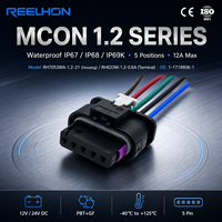 Konektor Otomatis RH7053WA-1.2-21 1-1718806-1 5 Pin Tahan Air Tipe MCON 1.2 untuk Harness Sensor Mass Air Flow Meter