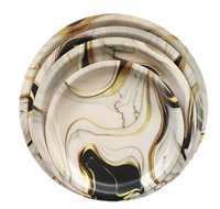 Usine Impression Assiette de vaisselle en plastique de haute qualité Assiette de qualité alimentaire Assiettes en plastique dur réutilisables