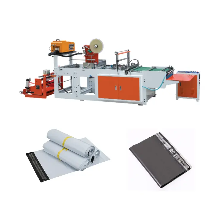 Machine for Folding and Side Glue Sealing Bags High Speed Plastic Polythene Mailing Courier Bag Making Machine