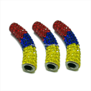 <span class=keywords><strong>Perline</strong></span> a tubo di strass pieno di alta qualità con foro <span class=keywords><strong>in</strong></span> 45*10mm di <span class=keywords><strong>perline</strong></span> rotonde di strass <span class=keywords><strong>in</strong></span> argilla polimerica pavimentano <span class=keywords><strong>perline</strong></span> a sfera da discoteca di cristallo - Product Image 3