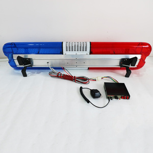 Biaochi Xe Tải xe 47 "120cm màu xanh đỏ dẫn cảnh báo ánh sáng thanh còi báo động loa Microphone PA khẩn cấp <span class=keywords><strong>lightbar</strong></span> nhấp nháy flasher sạc - Product Image 6