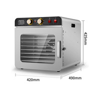 Machine de séchage de fruits intelligente commerciale multifonctionnelle à 10 couches machine de séchage nourriture maison légumes snack pour animaux de compagnie viande