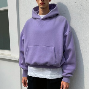 Sweat-shirts en molleton français de conception originale en gros, coupe ample, sweat-shirt à capuche avec logo, sweat-shirt décontracté pour homme, sweat-shirt uni pour homme - Product Image 3