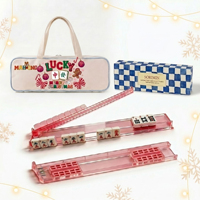 En stock : Pochette de rangement pour Mahjong, fine, avec fermeture éclair, en polytissu, pour le rangement de jeux de tuiles miniatures, vente directe d'usine