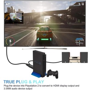 Convertidor de PS2 <span class=keywords><strong>a</strong></span> HDTV para Consola de Juegos PS2 <span class=keywords><strong>a</strong></span> Monitor de TV con <span class=keywords><strong>Cable</strong></span> de Carga, <span class=keywords><strong>Adaptador</strong></span> de Audio y Video HD - Product Image 5