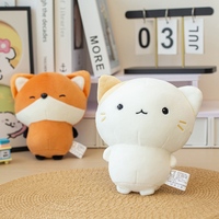 Peluches douces et moelleuses d'animaux de la forêt, adorables renards, chats et souris en peluche pour enfants