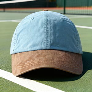 หมวกเบสบอลทรงสปอร์ต 6 แผง แบบขายส่ง ปักลายและพิมพ์ลายได้ตามสั่ง สไตล์วินเทจทำสีซีดแบบสองสี ผ้าฝ้ายล้างสี หมวกทรง 'Dad' - Product Image 6