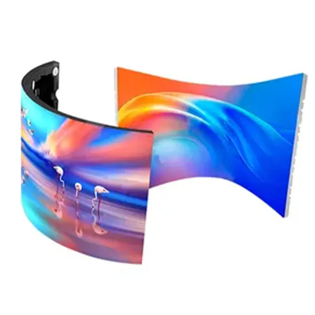 Tela de exibição interna p1.8 p3 p4, smd flexível colorido, visor de led, show de comércio, coluna cilíndrica, vídeo de parede