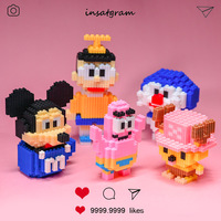 Mini blocs de construction en brique, personnage de dessin animé, animaux, modèle de jeux éducatifs, blocs pokémon pour enfants