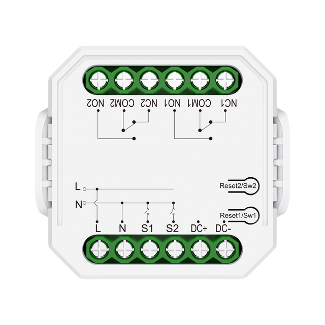AC DC 2 Gangs Smart WIFI Zigbee 3.0 Ethernet Waterproof SPDT Micro Limit Switch Wireless Remote Control Dry Contact